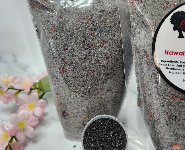 Herbal Hawaiian Black Lava Salt Bath Salts