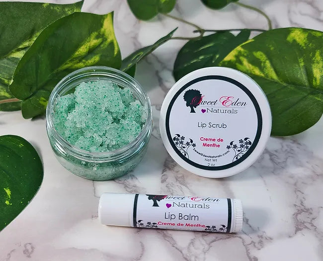 Creme de Menthe Lip Kit | Lip Scrub & Lip Balm