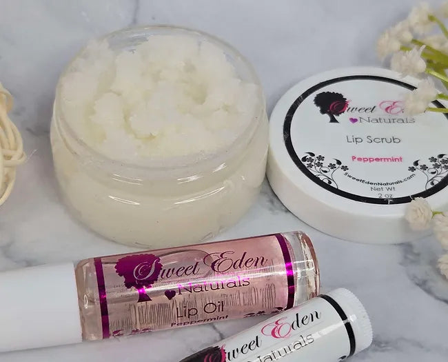 Peppermint Lip Kit | Lip Scrub, Lip Balm, & Lip Oil