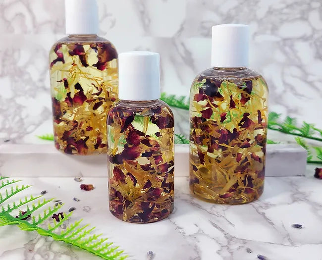 Unscented Herbal Calendula & Rose Moisturizing Body Oil